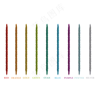 彩色金粉笔刷,免抠元素