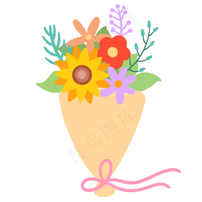 手捧花花束(2000X2000(DPI:300))psd模版下载