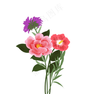 手绘花朵水彩花朵