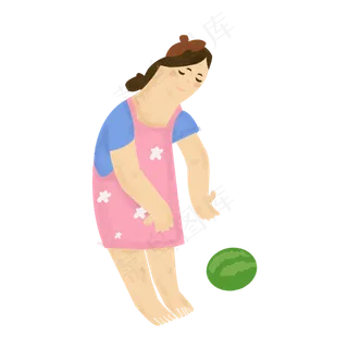 立夏节气插画风设计元素