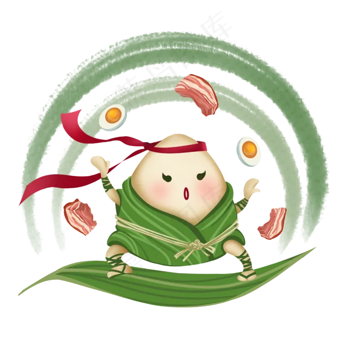 端午节中国风粽子武侠(2500X2500(DPI:300))psd模版下载