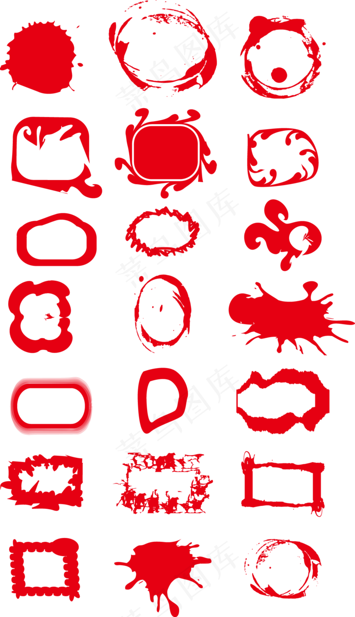 红色印章中国元素