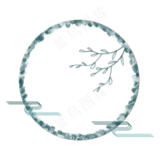 后现代渐变中国风边框