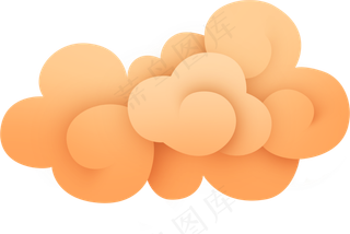中国风黄色云彩祥云,免抠元素