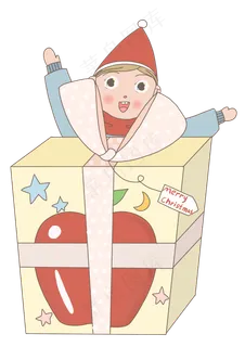 透明底png平安夜礼物,免抠元素