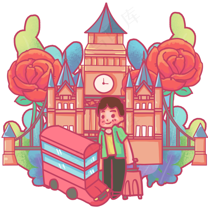 旅游季英国伦敦(2000X2000(DPI:300))psd模版下载