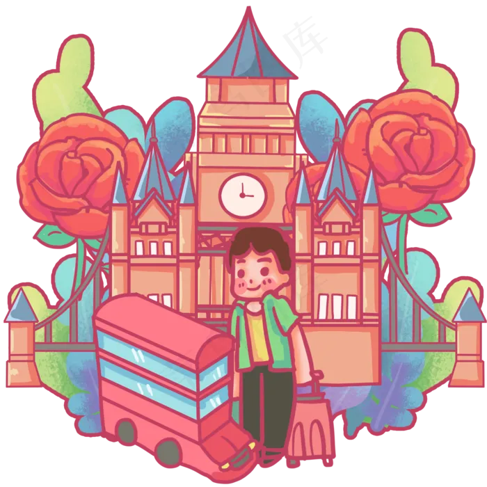 旅游季英国伦敦(2000X2000(DPI:300))psd模版下载