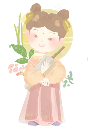 谷雨漂亮的小女孩