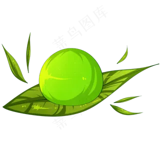 传统小吃黑豆沙青团