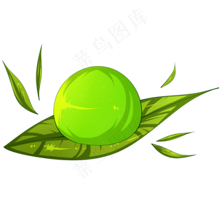 传统小吃黑豆沙青团