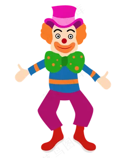 矢量卡通愚人节小丑