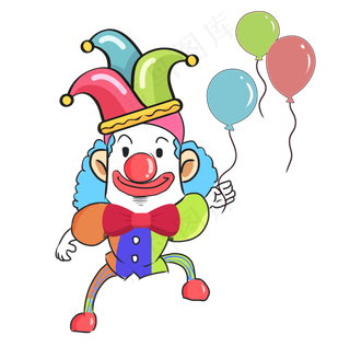 游乐园的小丑免抠图