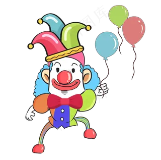 游乐园的小丑免抠图