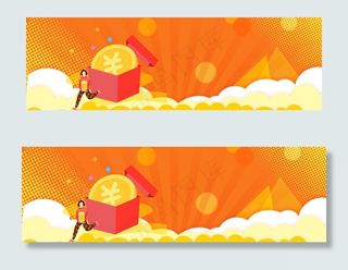 金融理财扁平banner