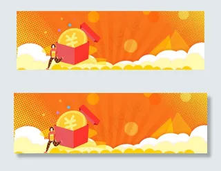 金融理财扁平banner