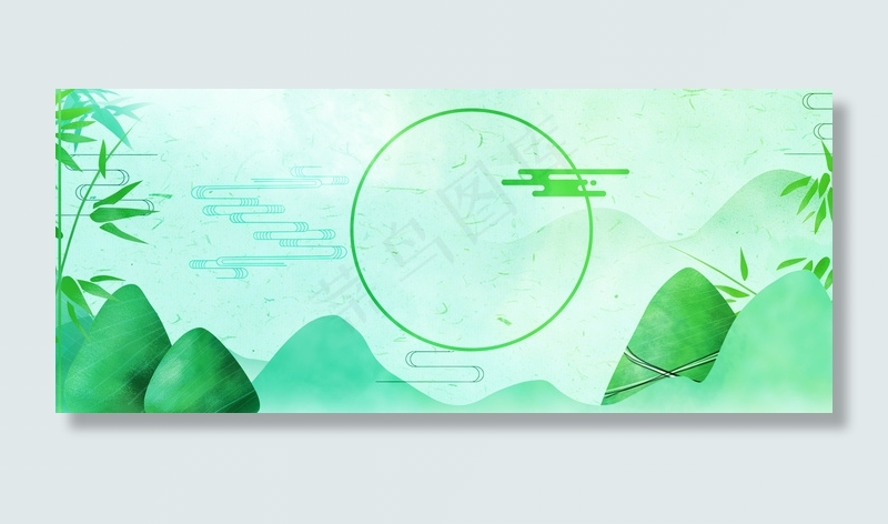 清新简约端午节快乐节日促销背景