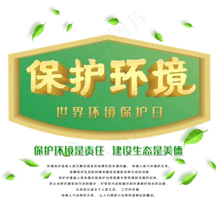 保护环境保护地球创意字体