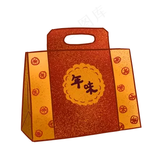 春节礼品袋和礼盒PNG免抠素材