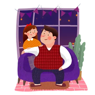 父亲节为父亲按摩肩膀