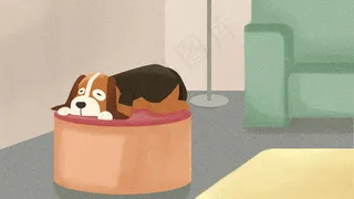 等主人回家的狗狗