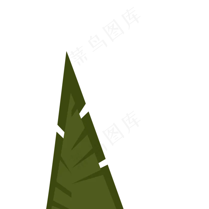 卡通尖形的植物叶子(2000X2000(DPI:300))psd模版下载