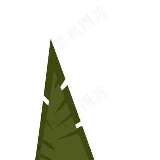 卡通尖形的植物叶子