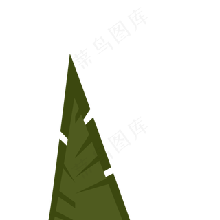 卡通尖形的植物叶子