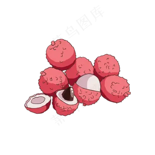 生鲜水果新鲜荔枝png元素