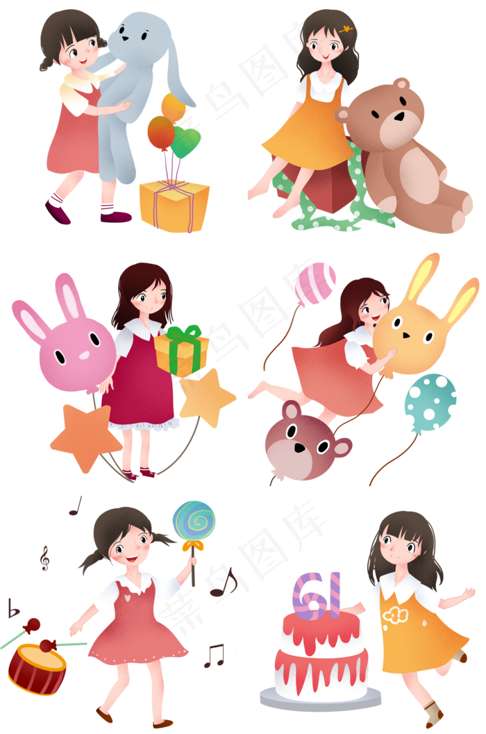 儿童节合集礼物(2000X3020(DPI:300))psd模版下载