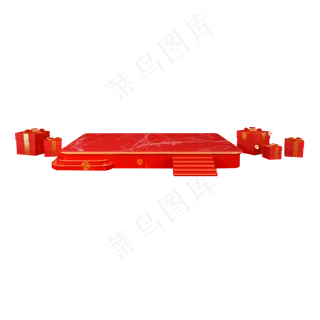 红色立体电商主题元素,免抠元素