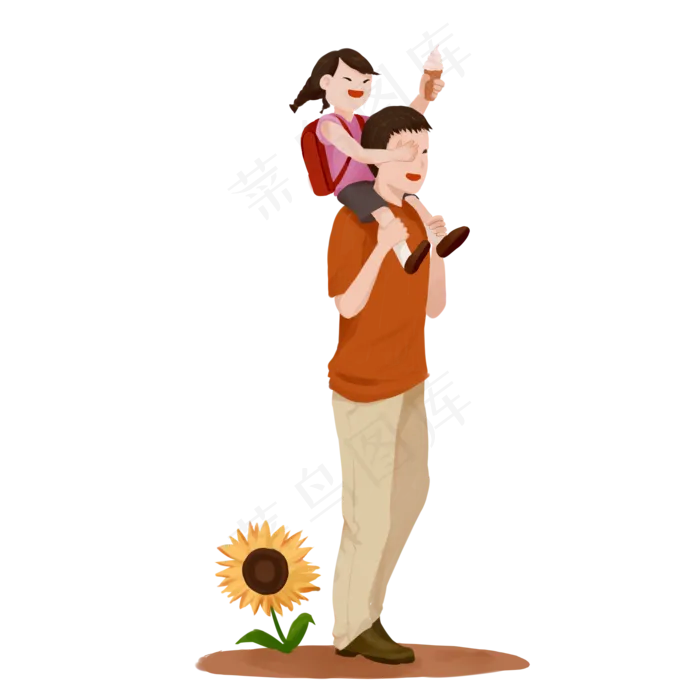 父亲节开心父女(2000X2000(DPI:300))psd模版下载