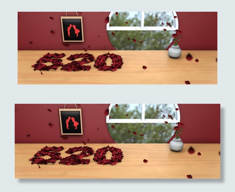 520淘宝电商banner爱情浪漫玫瑰