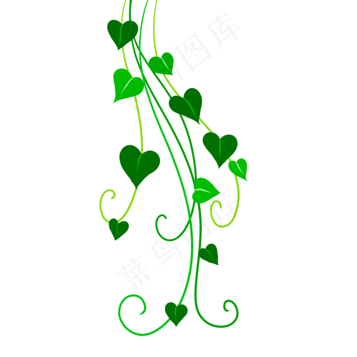 牵牛花绿色植物叶子(2000X2000(DPI:299))psd模版下载