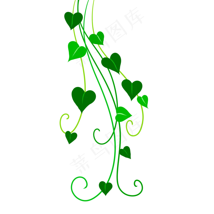 牵牛花绿色植物叶子(2000X2000(DPI:299))psd模版下载