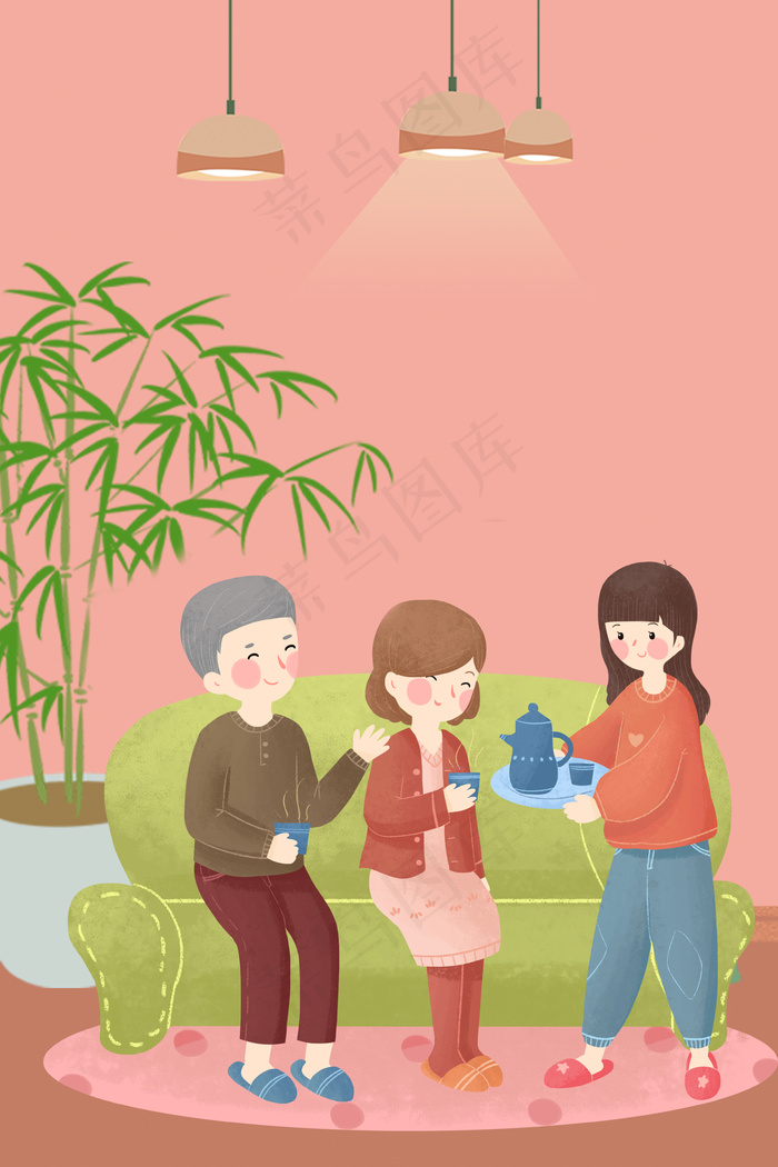 温馨室内母亲节背景