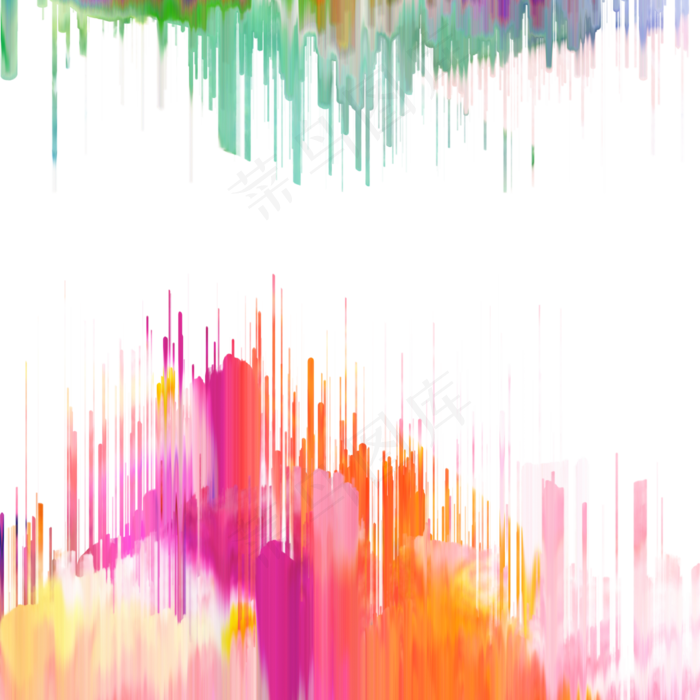 彩色明亮鲜艳水彩线条装饰边框(2500X2500(DPI:300))psd模版下载