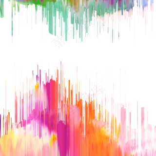 彩色明亮鲜艳水彩线条装饰边框