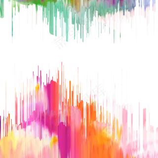 彩色明亮鲜艳水彩线条装饰边框