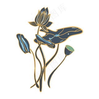 小暑大暑清凉夏天荷叶莲花