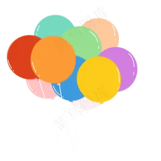 儿童节六一气球卡通