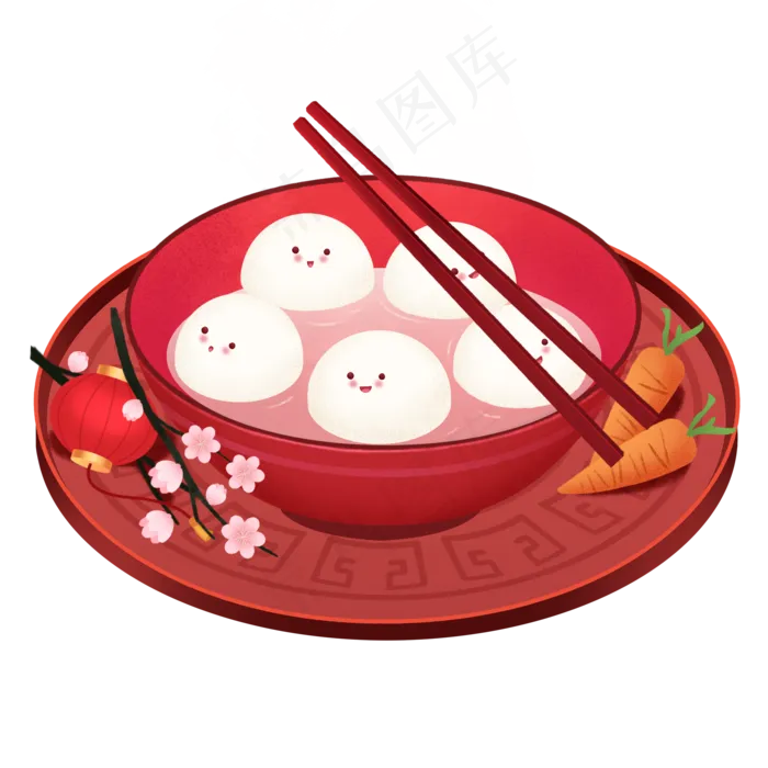 元宵节汤圆,免抠元素