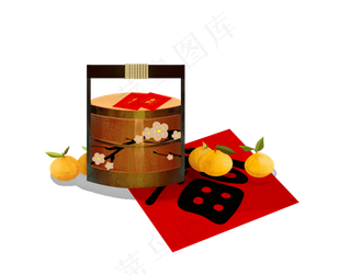 2019中国风新春喜庆物品png免抠