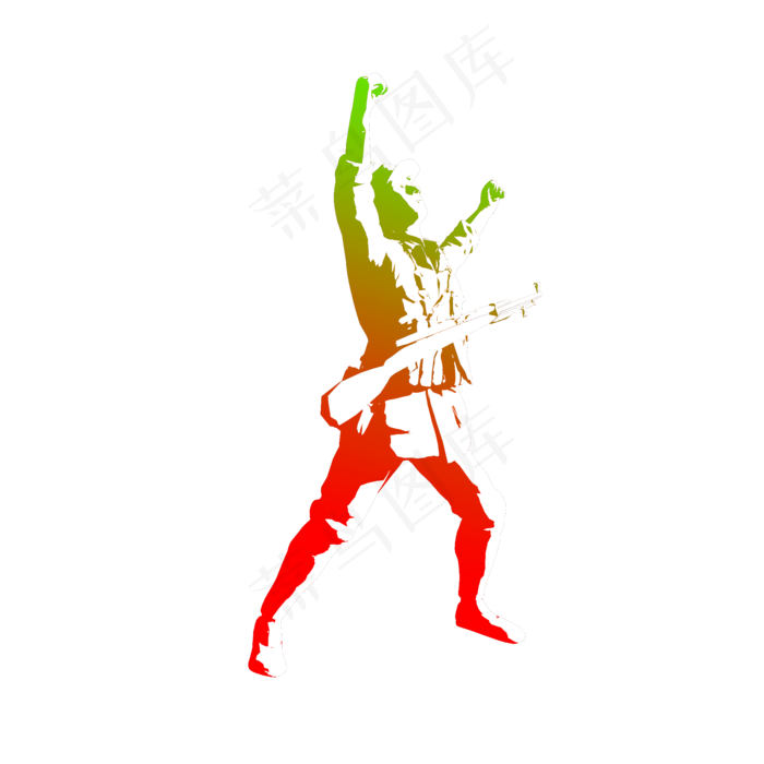 长征人物剪影png图(2000X2000(DPI:300))psd模版下载