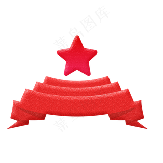 红色星星条幅七一建党节