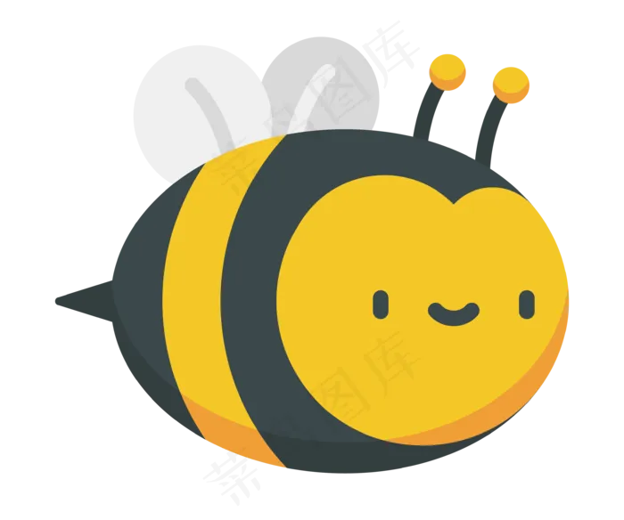 昆虫蜜蜂卡通动物,免抠元素(3484*2905px 300 dpi )ai矢量模版下载