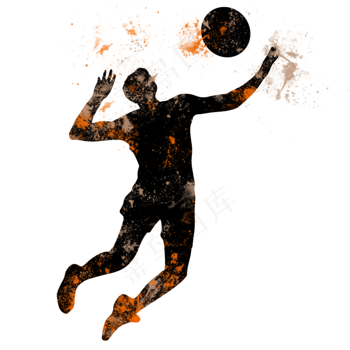 开学季排球社团招新剪影,免抠元素(2000X2000(DPI:300))psd模版下载