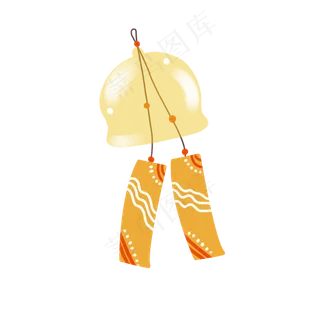 夏日夏天风铃铃铛卡通手绘素材