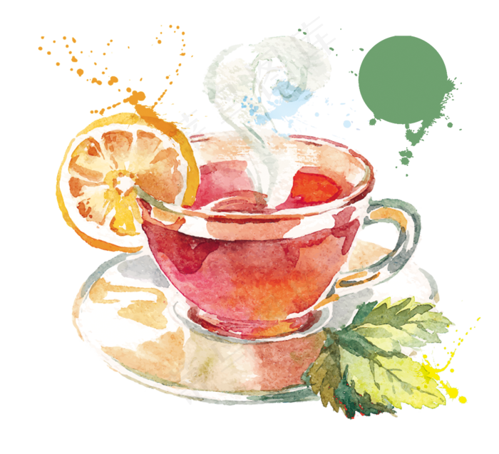 夏季柠檬茶奶茶店,免抠元素