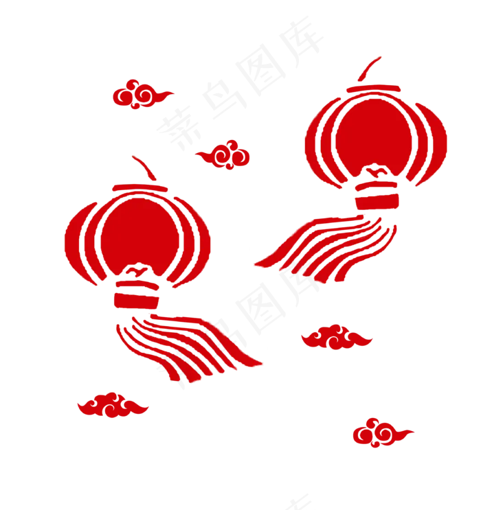 中国风春节喜庆灯笼png免抠图
