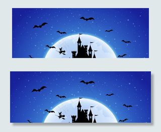 创意扁平万圣节创意banner